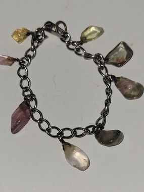 Multi-Color Gemstone Charm Bracelet - Women Jewelry